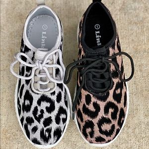 Girls Shimmery CHAMPAGNE Leopard Sneakers